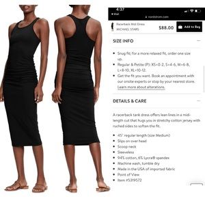 Michael Stars Halter Midi Black dress